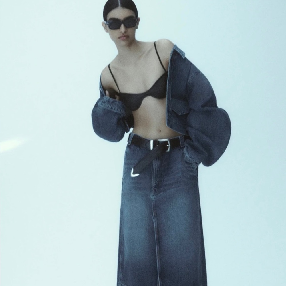 Y2K VTG Maxi Denim Skirt